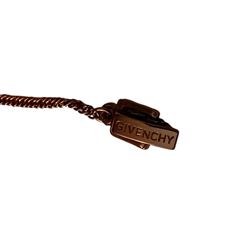 Givenchy Gunmetal Tinted Chain Yellow Diamond Shape Crystal Vintage Necklace 16" - Picture 4 of 5